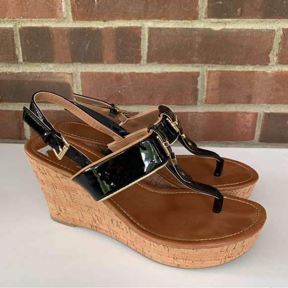 Tommy Hilfiger Shoes - Tommy Hilfiger Womens Maree Black slingback Wedge  Sandals Shoes US 8.5 M